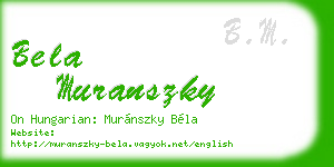 bela muranszky business card